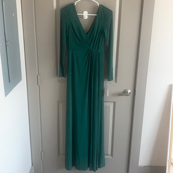 David’s Bridal Studio Emerald Green Gown - Picture 2 of 4